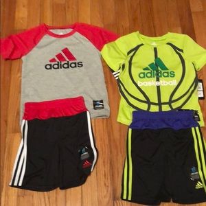 Adidas Boys T-shirt & Shorts - SZ 4 &  5